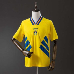 Retro Sverige 1994 Hjemmedrakt Fotballdrakt Herre VM 1994