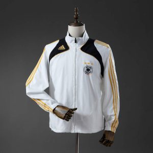 Retro Tyskland 2008/09 Vindjakke Hvit Herre Fotballdrakt