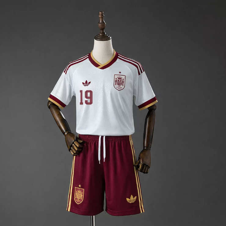 Spania VM 2026 Bortedrakt Barn Lamine Yamal 19 Fotballdrakt Sett