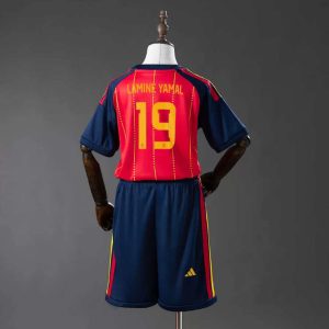 Spania VM 2026 Hjemmedrakt Barn Lamine Yamal 19 Fotballdrakt Sett