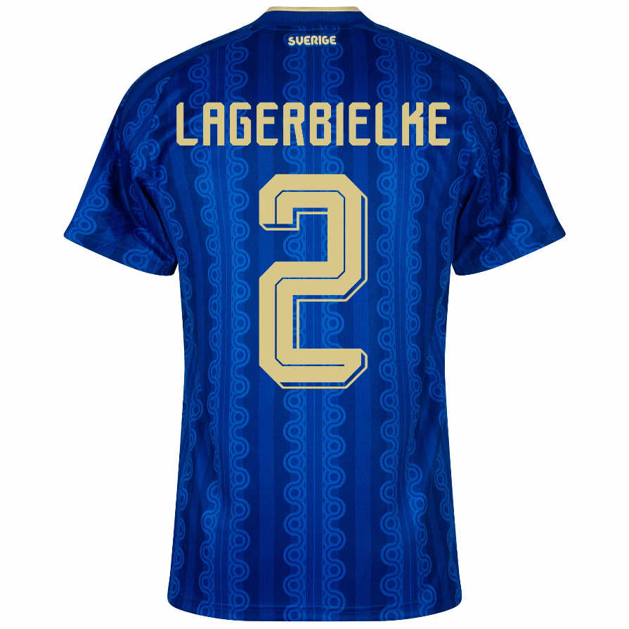 Sverige Bortedrakt VM 2026 Gustaf Lagerbielke 2 Herre Kortermet Fotballdrakt