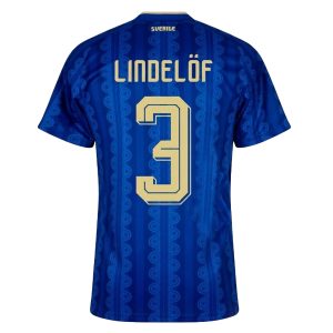 Sverige Bortedrakt VM 2026 Victor Lindelöf 3 Herre Kortermet Fotballdrakt