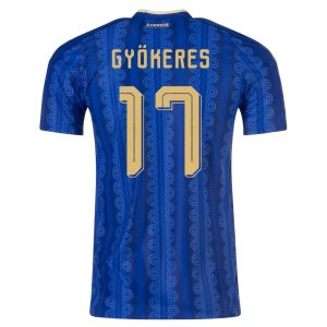 Sverige Bortedrakt VM 2026 Viktor Gyökeres 17 Herre Kortermet Fotballdrakt