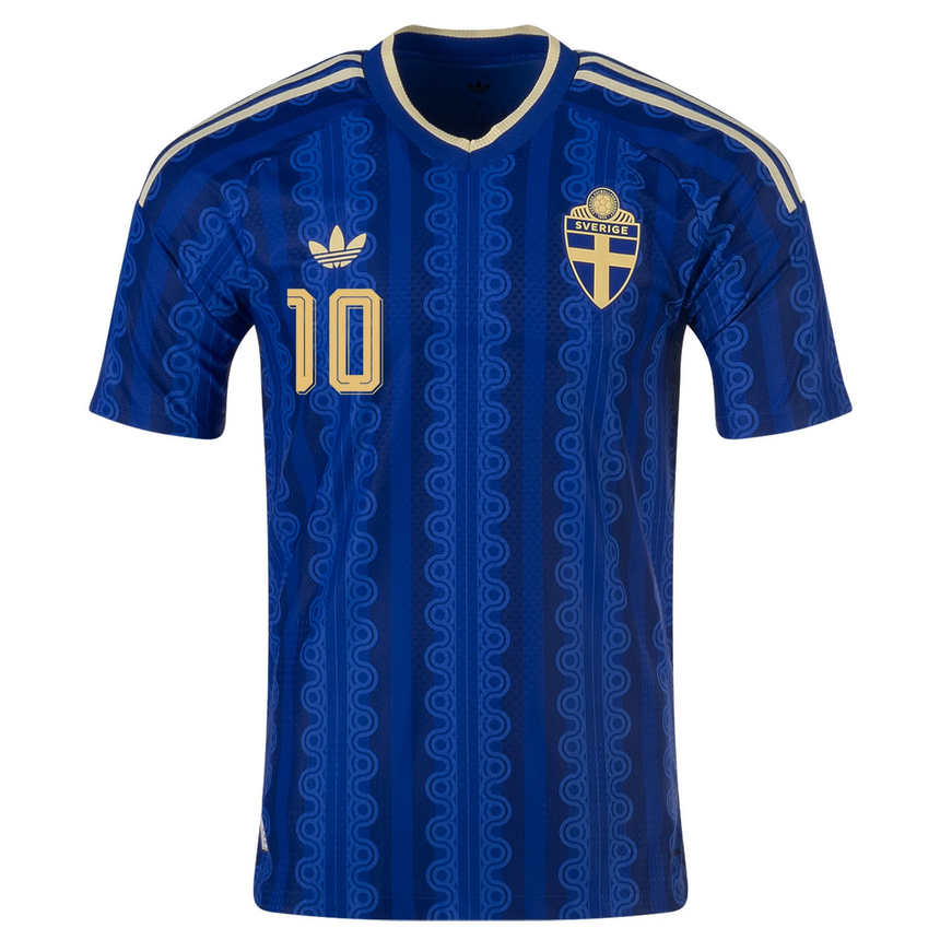 Sverige Bortedrakt VM 2026 Zlatan Ibrahimović 10 Herre Kortermet Fotballdrakt