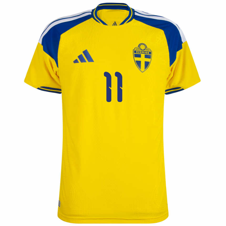 Sverige Hjemmedrakt VM 2026 Anthony Elanga 11 Herre Kortermet Fotballdrakt