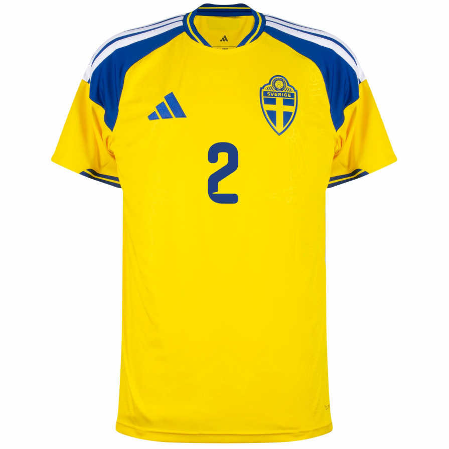 Sverige Hjemmedrakt VM 2026 Gustaf Lagerbielke 2 Herre Kortermet Fotballdrakt