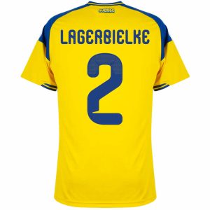 Sverige Hjemmedrakt VM 2026 Gustaf Lagerbielke 2 Herre Kortermet Fotballdrakt