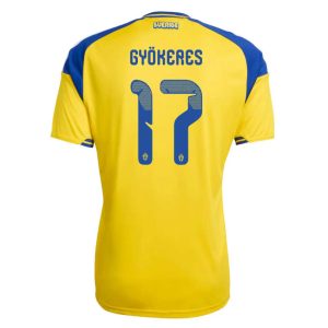 Sverige Hjemmedrakt VM 2026 Viktor Gyökeres 17 Herre Kortermet Fotballdrakt