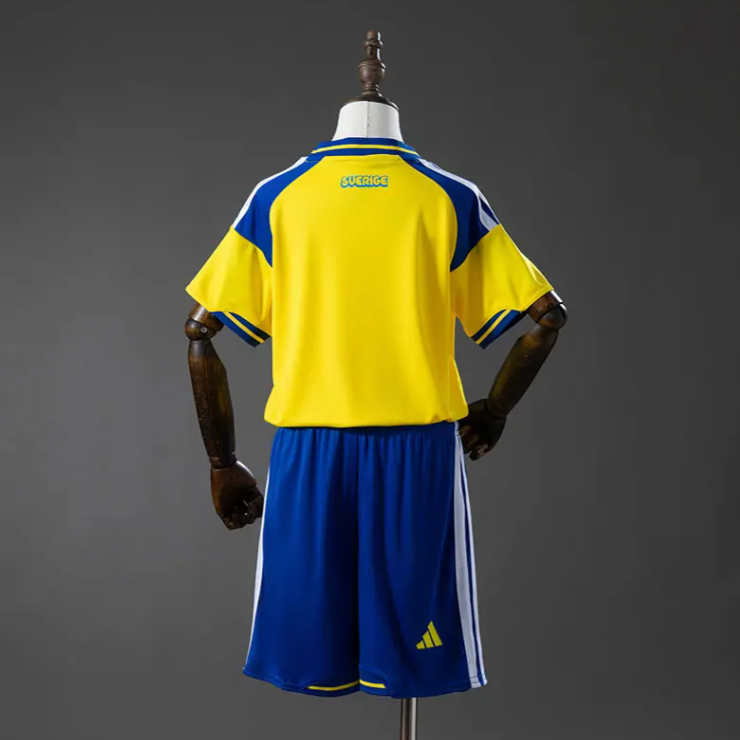 Sverige VM 2026 Hjemmedrakt Barn Kortermet Fotballdraktsett