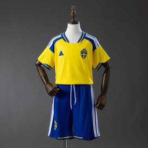 Sverige VM 2026 Hjemmedrakt Barn Kortermet Fotballdraktsett