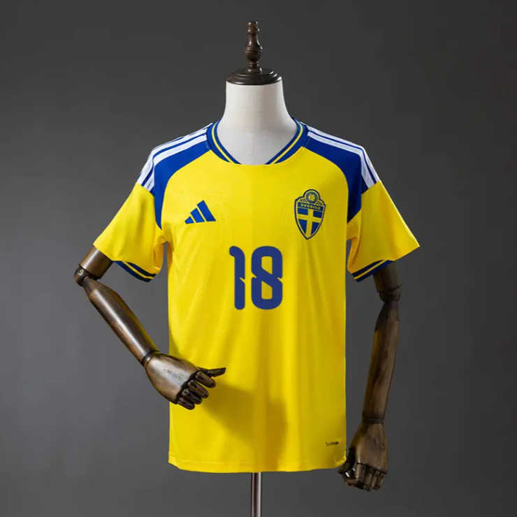 Sverige VM 2026 Hjemmedrakt Yasin Ayari 18 Fotballdrakt Herre