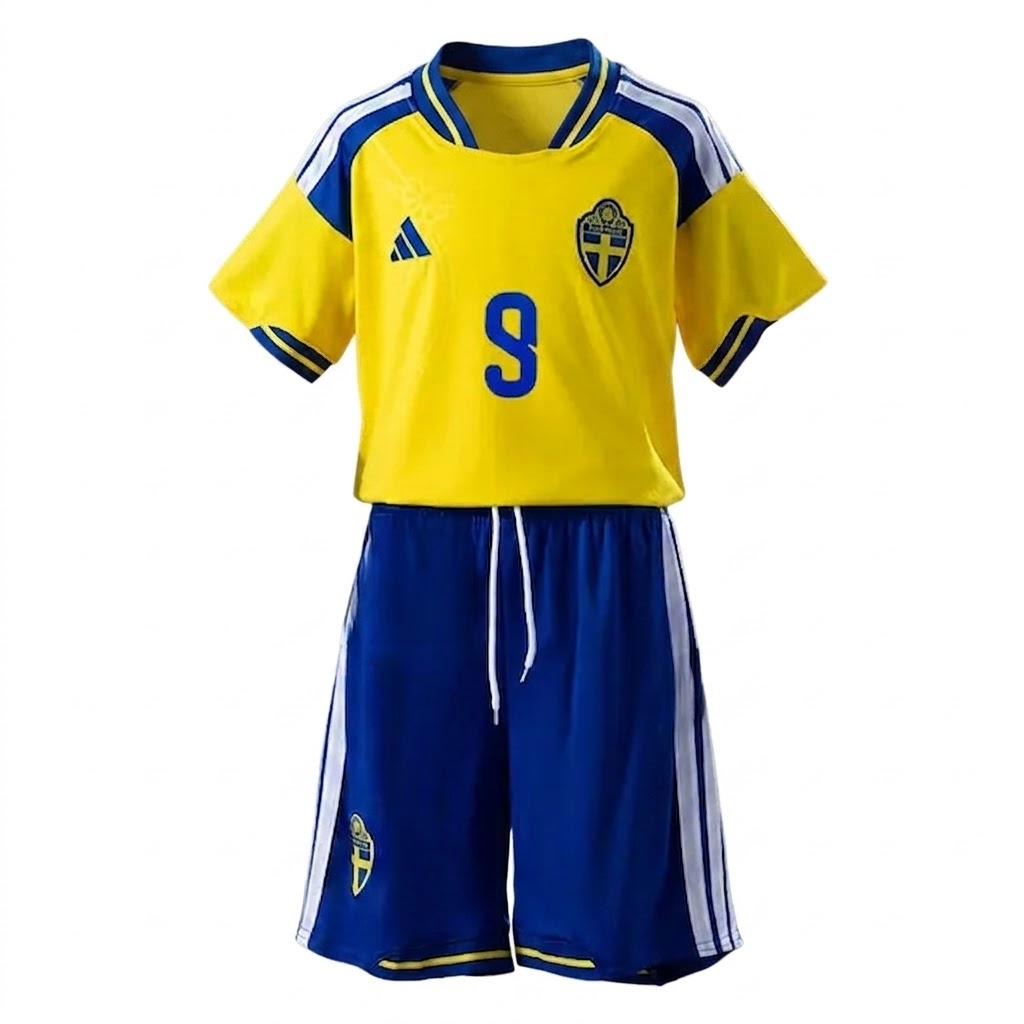 Sverige VM 2026 Hjemmedraktsett Barn Alexander Isak 9 Fotballsett