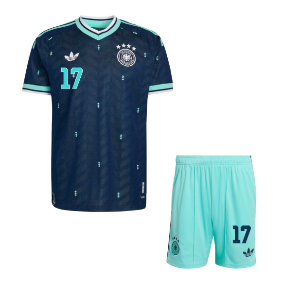 Tyskland VM 2026 Bortedrakt Barn Florian Wirtz 17 Fotballdrakt Sett