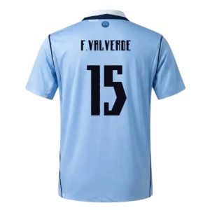 Uruguay Hjemmedrakt VM 2026 Herre Federico Valverde 15 Kortermet Fotballdrakt