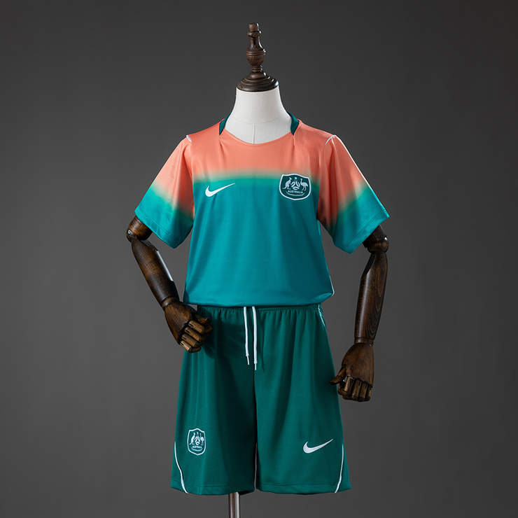 Australia VM 2026 Bortedrakt Fotballdraktsett Barn Kortermet