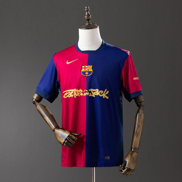 Barcelona 2024/25 Travis Scott Begrenset Utgave Hjemmedrakt Herre Fotballdrakt