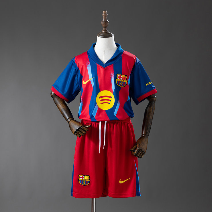 Barcelona 2025/26 Fjerdedrakt Barn Fotballdraktsett