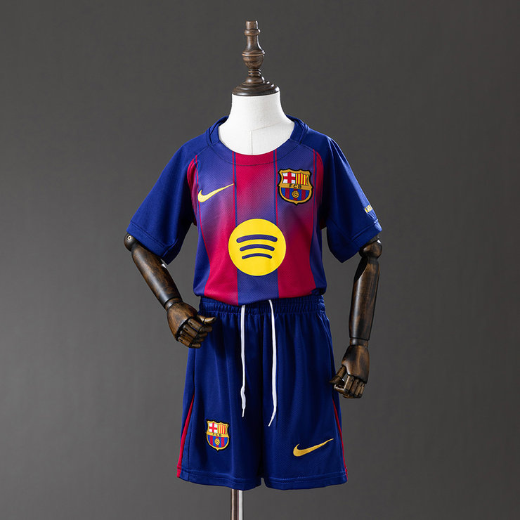 Barcelona 2025/26 Hjemmedrakt Barn Fotballdraktsett
