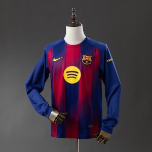 Barcelona 2025/26 Hjemmedrakt Langermet Fotballdrakt Herre