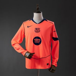 Barcelona 2025/26 Tredjedrakt Langermet Fotballdrakt Herre