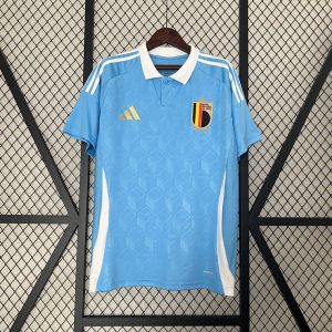 Belgia Landslag 2024 Bortedrakt Blå Kortermet Fotballdrakt Herre