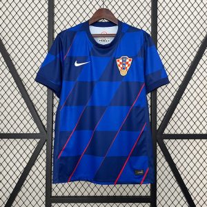 Kroatia 2024 Bortedrakt Kortermet Fotballdrakt Herre