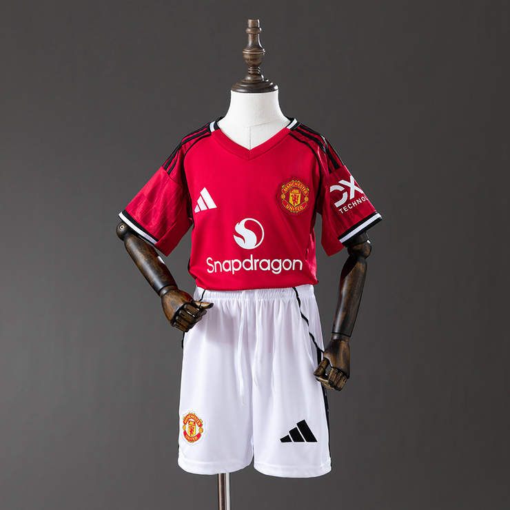 Manchester United Hjemmedrakt 2025/26 Barn Fotballdraktsett
