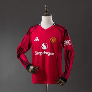 Manchester United Hjemmedrakt 2025/26 Langermet Herre Fotballdrakt