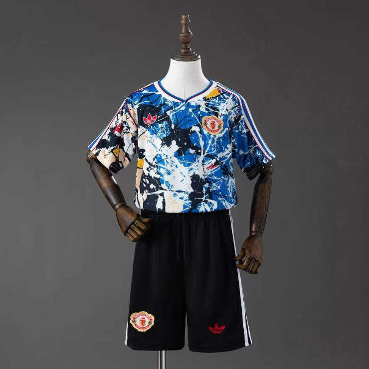 Manchester United x The Stone Roses 2026/27 Barn Fotballdraktsett