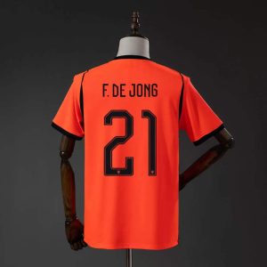 Nederland VM 2026 Hjemmedrakt Frenkie de Jong 21 Fotballdrakt Herre