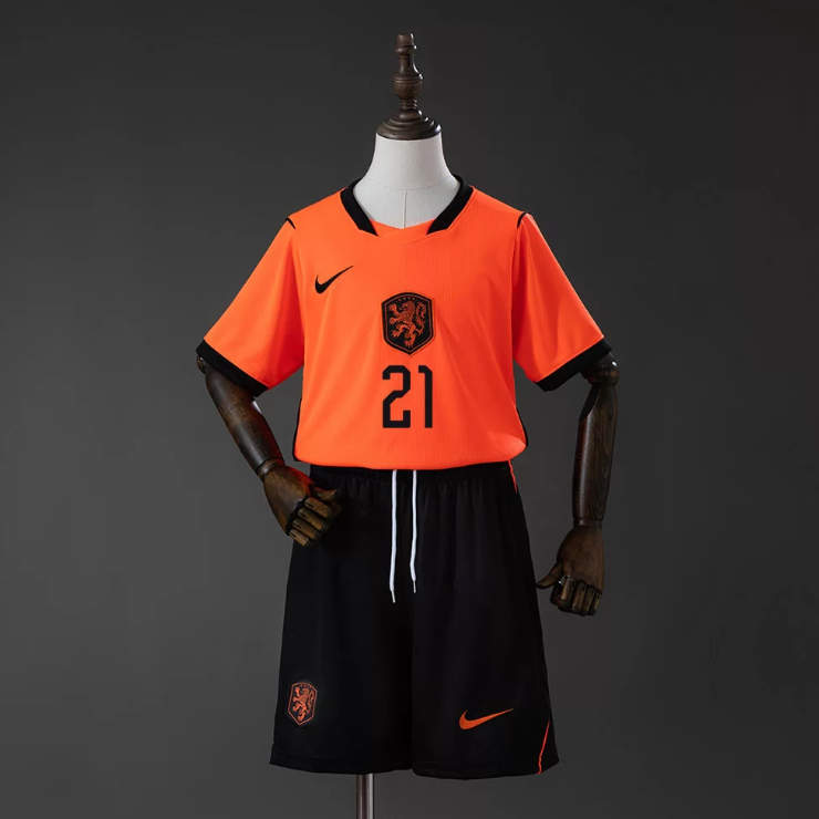 Nederland VM 2026 Hjemmedraktsett Barn Frenkie de Jong 21 Fotballdrakt