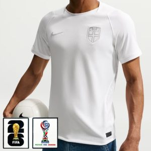 Norge VM 2026 Tredjedrakt Herre Fotballdrakt med VM-Patch