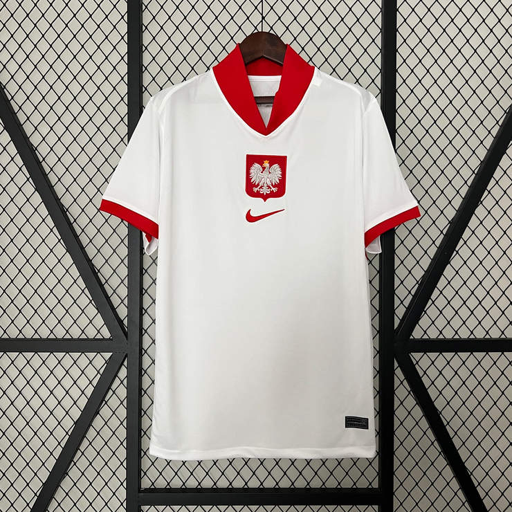 Polen 2024 Hjemmedrakt Kortermet Fotballdrakt Herre