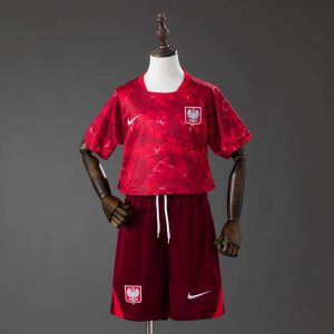 Polen VM 2026 Bortedraktsett Barn Kortermet Fotballdrakt