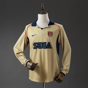 Retro Arsenal 2001/02 Bortedrakt Langermet Herre Fotballdrakt