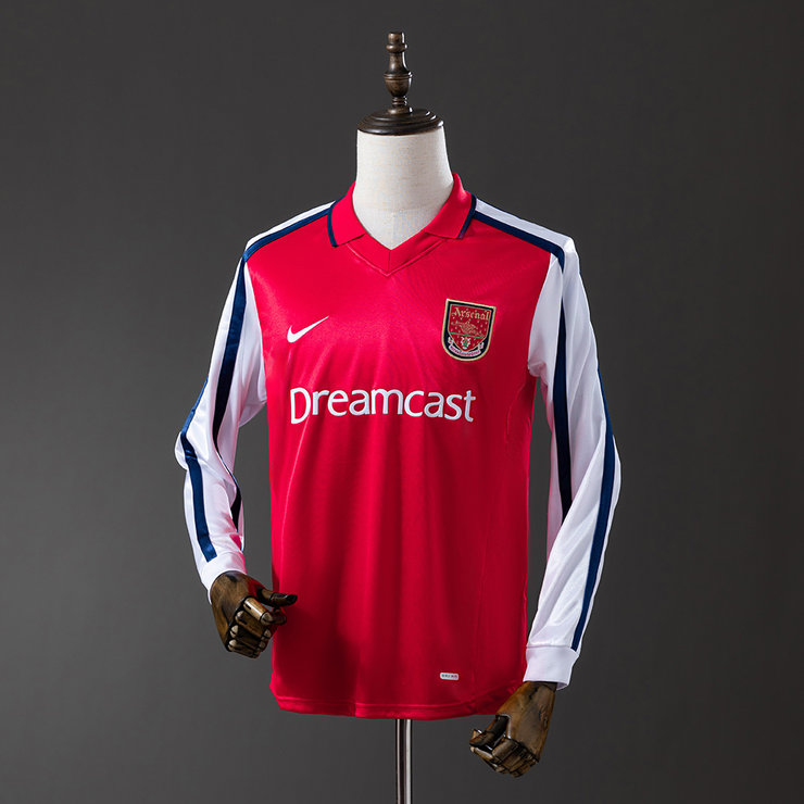Retro Arsenal 2001/02 Hjemmedrakt Langermet Herre Fotballdrakt