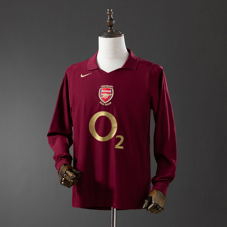 Retro Arsenal 2005/06 Hjemmedrakt Langermet Herre Fotballdrakt