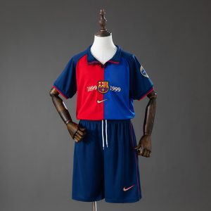 Retro Barcelona 100-årsjubileum Barn Fotballdraktsett