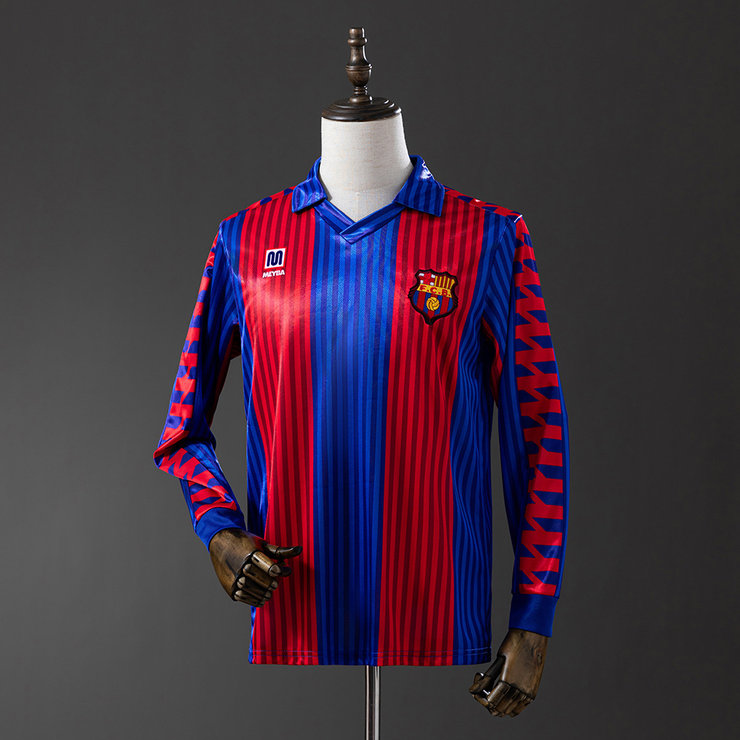 Retro Barcelona 1992 Hjemmedrakt Langermet Herre Fotballdrakt