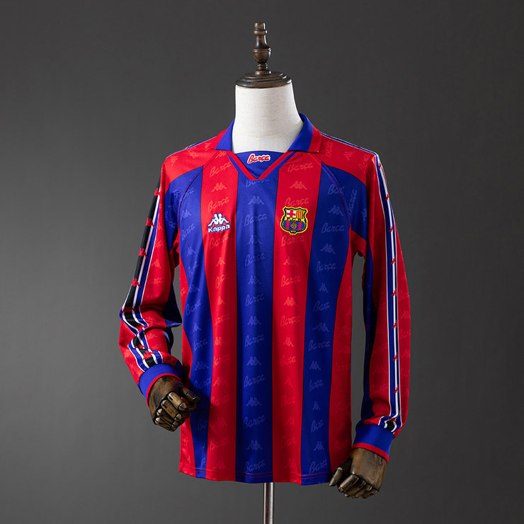 Retro Barcelona 1995/97 Hjemmedrakt Langermet Herre Fotballdrakt