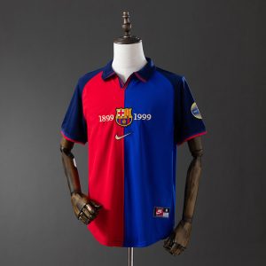 Retro Barcelona 1999/00 Hjemmedrakt Herre Fotballdrakt
