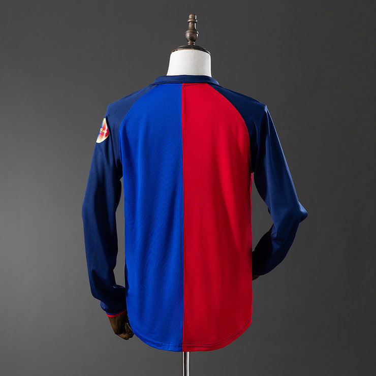 Retro Barcelona 1999/00 Hjemmedrakt Langermet Herre Fotballdrakt