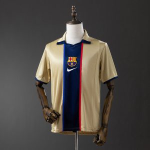 Retro Barcelona 2001/02 Bortedrakt Herre Fotballdrakt