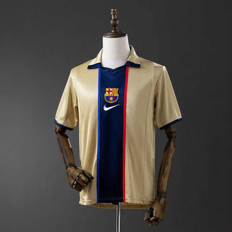Retro Barcelona 2001/02 Bortedrakt Herre Fotballdrakt