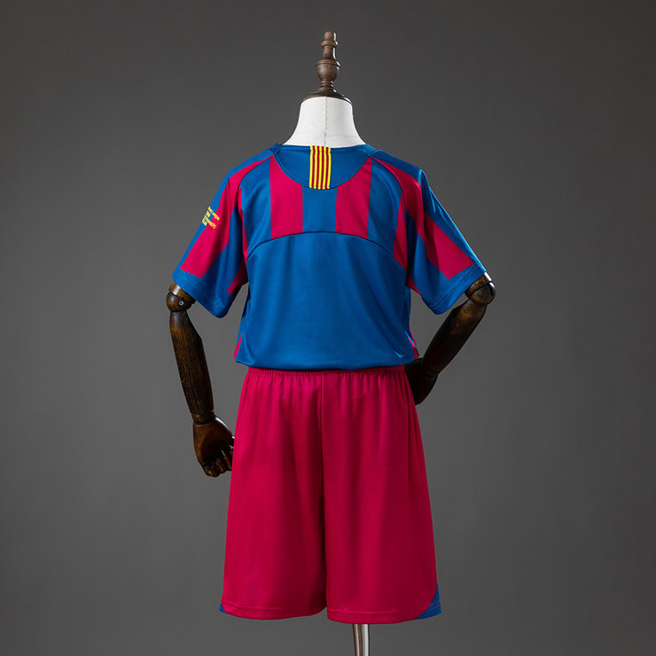 Retro Barcelona 2005/06 Champions League Hjemmedrakt Barn Fotballdraktsett