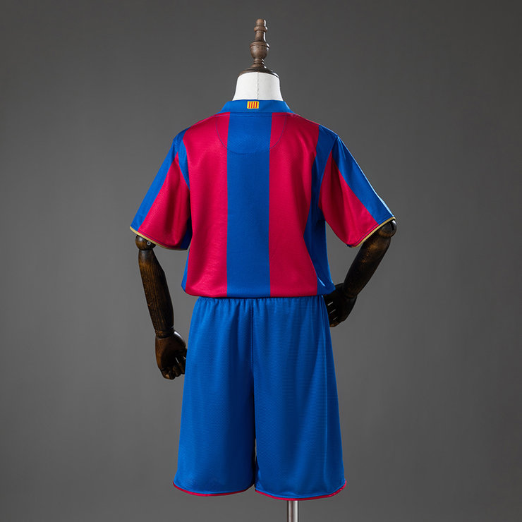 Retro Barcelona 2007/08 Hjemmedrakt Barn Fotballdraktsett