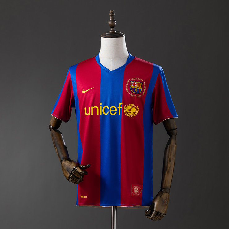 Retro Barcelona 2007/08 Hjemmedrakt Herre Fotballdrakt