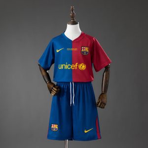 Retro Barcelona 2008/09 Hjemmedrakt Barn Fotballdraktsett