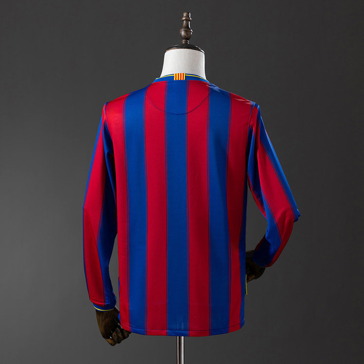 Retro Barcelona 2009/10 Hjemmedrakt Langermet Herre Fotballdrakt