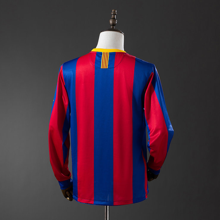 Retro Barcelona 2010/11 Hjemmedrakt Langermet Herre Fotballdrakt